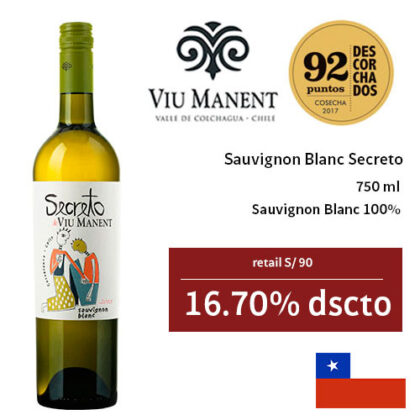 Viu Manent Sauvignon Blanc Secreto 750 ml.